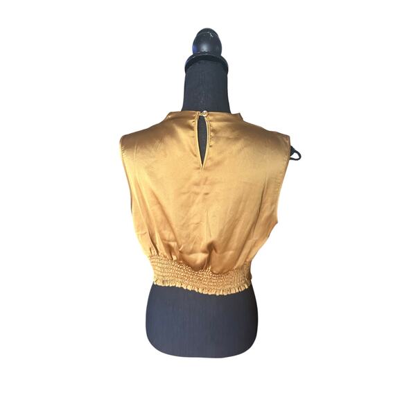 Sincerely Jules Gold Satin Blouse – Chic, Effortless & Elegant - Picture 4 of 5